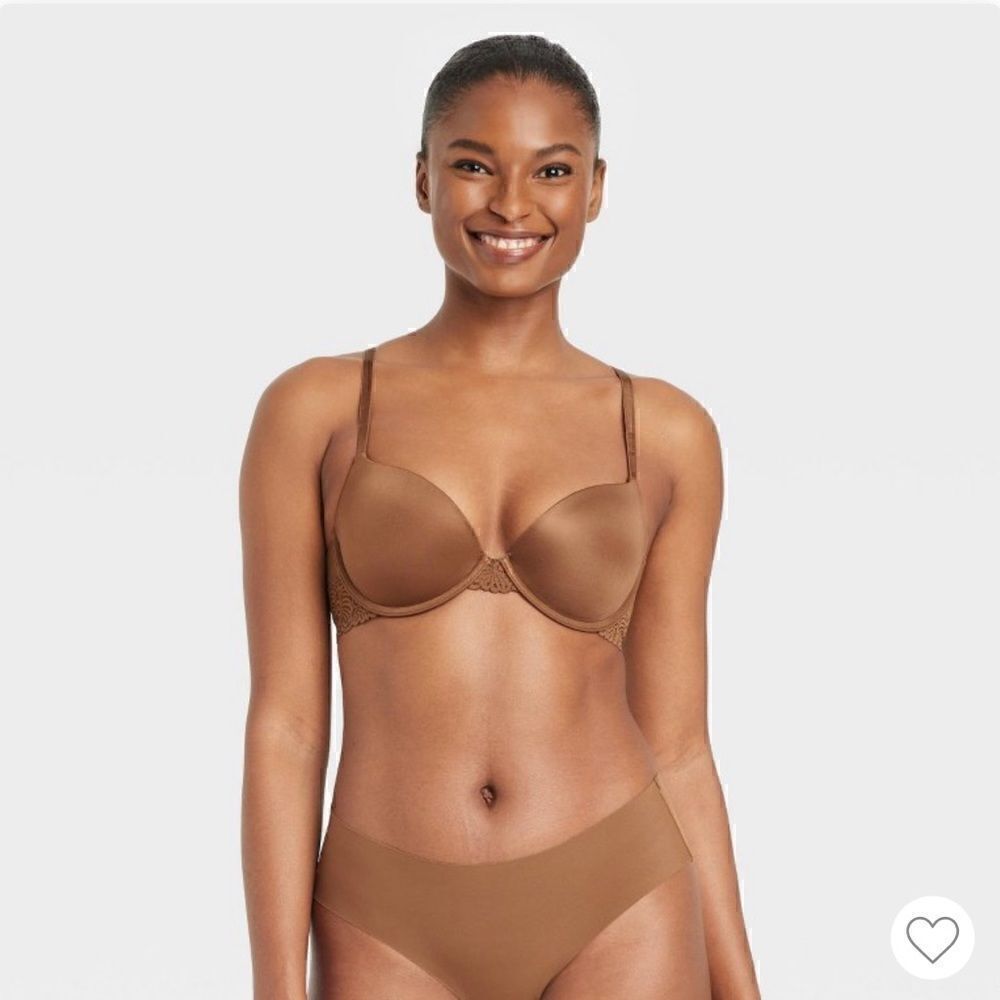 Auden NEW Demi bra color cocoa adjustable straps